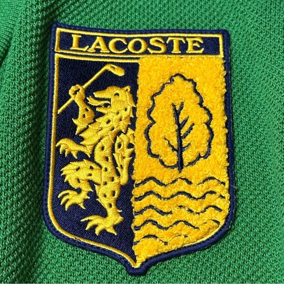 Lacoste Live V-Neck Emblem Blazon Patch Sweater Green Size 38 - M - Picture 13 of 13